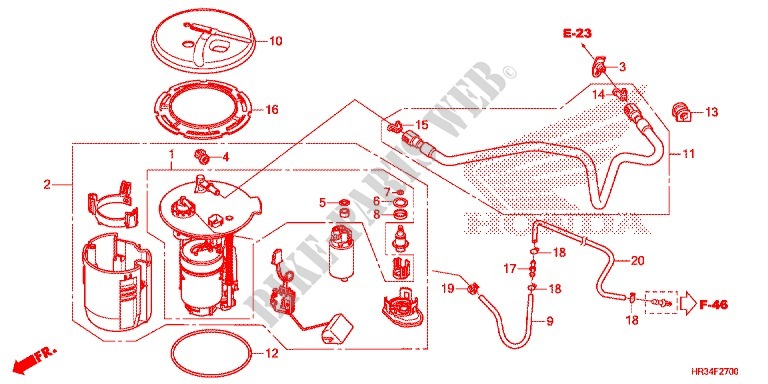 FUEL PUMP for Honda FOURTRAX 420 RANCHER 4X4 Manual Shift CAMO 2014