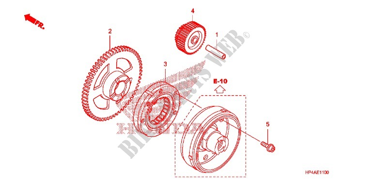 STARTING GEAR for Honda FOURTRAX 420 RANCHER 4X4 Manual Shift 2010
