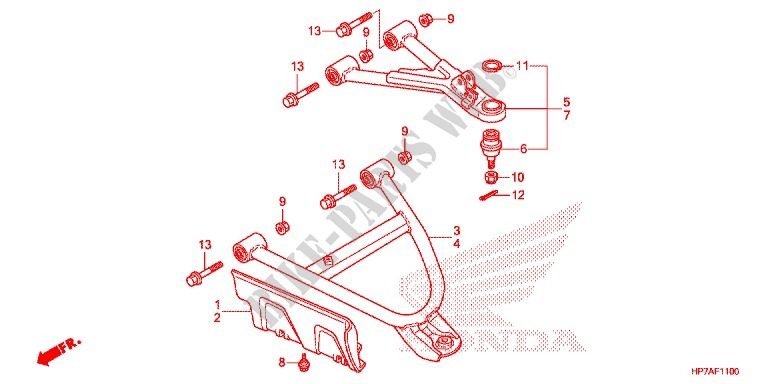 FRONT SUSPENSION ARM for Honda FOURTRAX 420 RANCHER 4X4 AT PS 2013