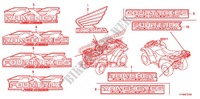 STICKERS (TRX420FPM,TRX420FPE) for Honda FOURTRAX 420 RANCHER 4X4 PS RED 2009