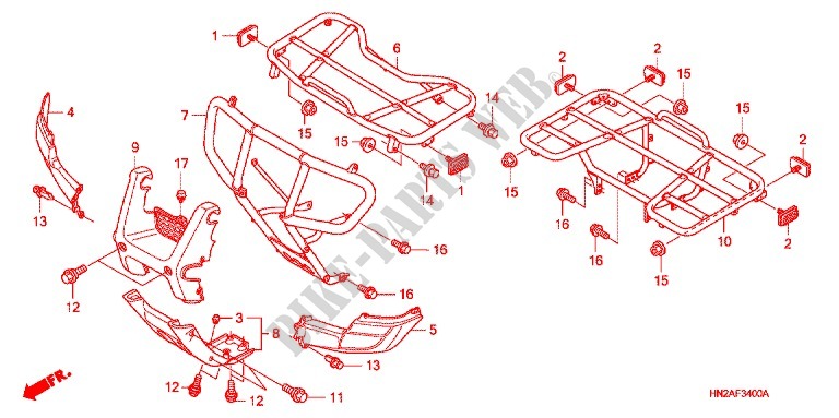 SEAT   CARRIER for Honda FOURTRAX 500 RUBICON Hydrostatic 2006