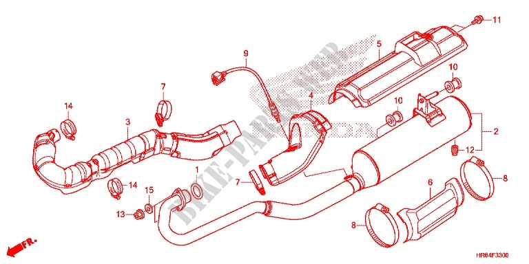 EXHAUST MUFFLER (2) for Honda FOURTRAX 500 FOREMAN RUBICON 4x4 DCT EPS DELUXE 2015