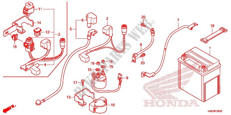 TOOLS   BATTERY BOX for Honda FOURTRAX 500 FOREMAN RUBICON Hydrostatic CAMO 2012
