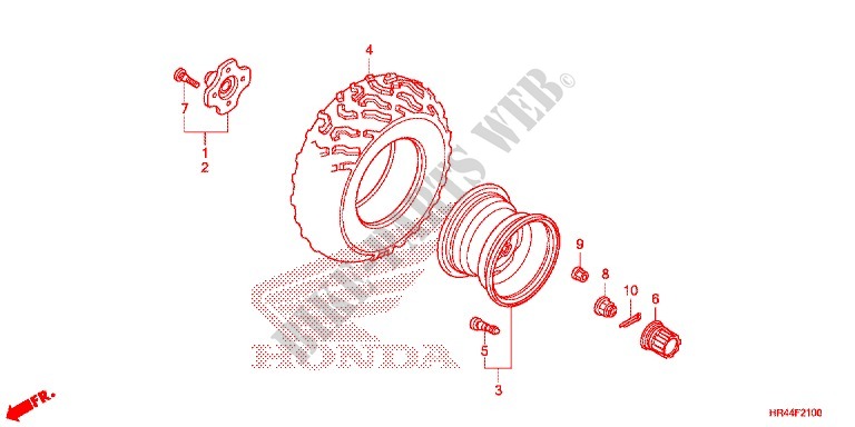 REAR WHEEL for Honda FOURTRAX 500 FOREMAN PS 2014