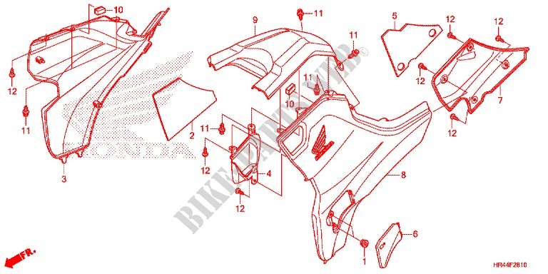 SIDE COVER   TANK COVER for Honda FOURTRAX 500 FOREMAN PS 2014
