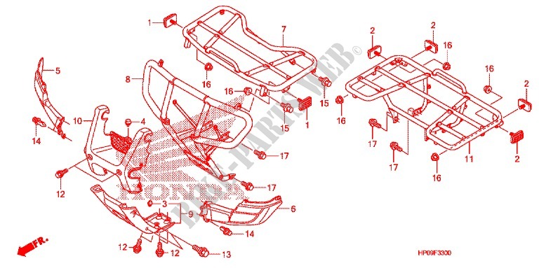 SEAT   CARRIER for Honda FOURTRAX 500 FOREMAN BASE 2010