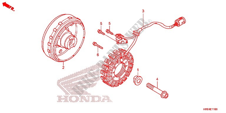 LEFT CRANKCASE COVER   ALTERNATOR (2) for Honda FOURTRAX 500 FOREMAN 2012