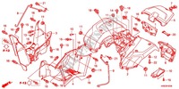 REAR FENDER for Honda FOURTRAX 500 FOREMAN 4X4 RED 2012