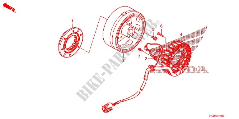 LEFT CRANKCASE COVER   ALTERNATOR (2) for Honda FOURTRAX 500 RUBICON GPS EPS 2009