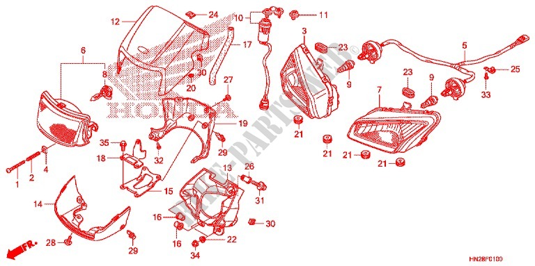 HEADLIGHT for Honda FOURTRAX 520  RUBICON GPS EPS 2010