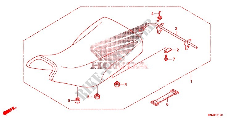 SINGLE SEAT (2) for Honda FOURTRAX 520  RUBICON GPS EPS 2010