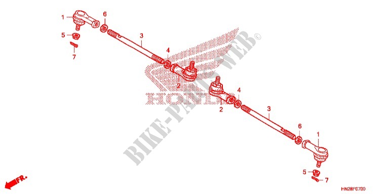 TIE ROD for Honda FOURTRAX 520  RUBICON GPS EPS 2010