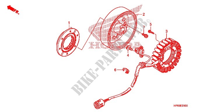 LEFT CRANKCASE COVER   ALTERNATOR (2) for Honda FOURTRAX 500 FOREMAN 4X4 Electric Shift, Power Steering 2009