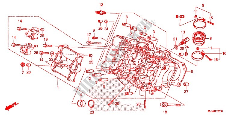 CYLINDER HEAD COVER (FRONT) for Honda VFR 800 INTERCEPTOR 2016