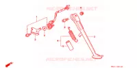 SIDE STAND for Honda VRX 400 ROADSTAR RED 1997