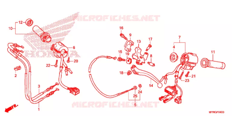 HANDLE SWITCH - CABLE - GRIP Honda MOTO 1300 VT 2016  VT1300CRAG