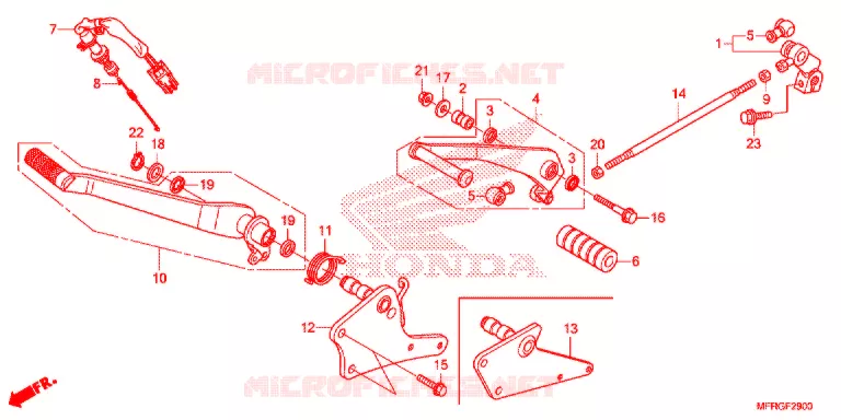 PEDAL Honda MOTO 1300 VT 2016  VT1300CRAG