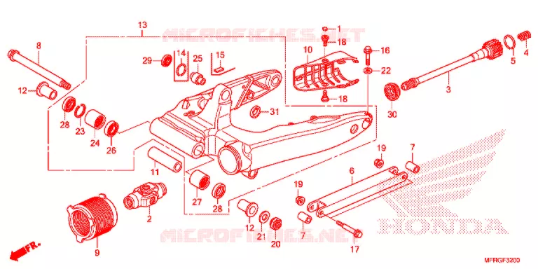 SWINGARM - CHAIN CASE Honda MOTO 1300 VT 2016  VT1300CRAG