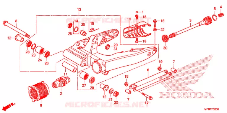 SWINGARM - CHAIN CASE Honda MOTO 1300 VT 2015  VT1300CRF