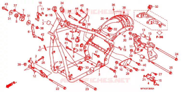 FRAME Honda MOTO 1300 VT 2011  VT1300CSAA