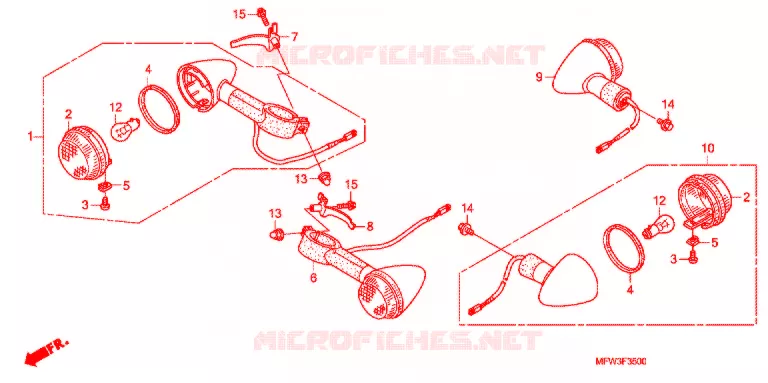INDICATOR (2) Honda MOTO 1300 VT 2010  VT1300CSAA
