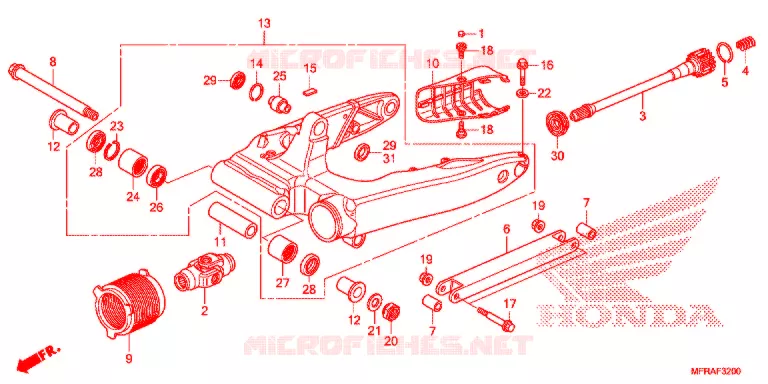 SWINGARM - CHAIN CASE Honda MOTO 1300 VT 2013  VT1300CSAD
