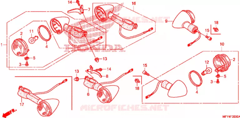 INDICATOR (2) Honda MOTO 1300 VT 2011  VT1300CSB_A