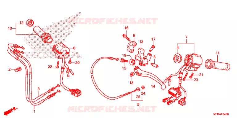 HANDLE SWITCH - CABLE - GRIP Honda MOTO 1300 VT 2013  VT1300CSD