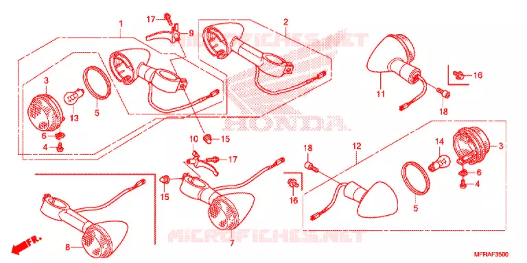 INDICATOR (2) Honda MOTO 1300 VT 2013  VT1300CSD