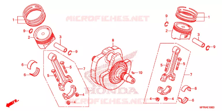 CRANKSHAFT Honda MOTO 1300 VT 2013  VT1300CSD