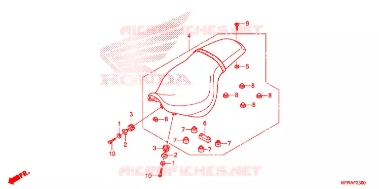 SEAT (VT1300CRA/CR/CSA/CS/CTA/CT) Honda MOTO 1300 VT 2013  VT1300CSD