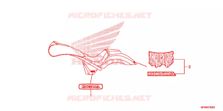 STICKERS (VT1300CSA/CS) Honda MOTO 1300 VT 2013  VT1300CSD