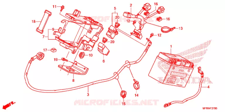 TOOLS - BATTERY BOX Honda MOTO 1300 VT 2013  VT1300CSD