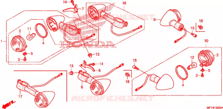 INDICATOR (2) Honda MOTO 1300 VT 2011  VT1300CTAB