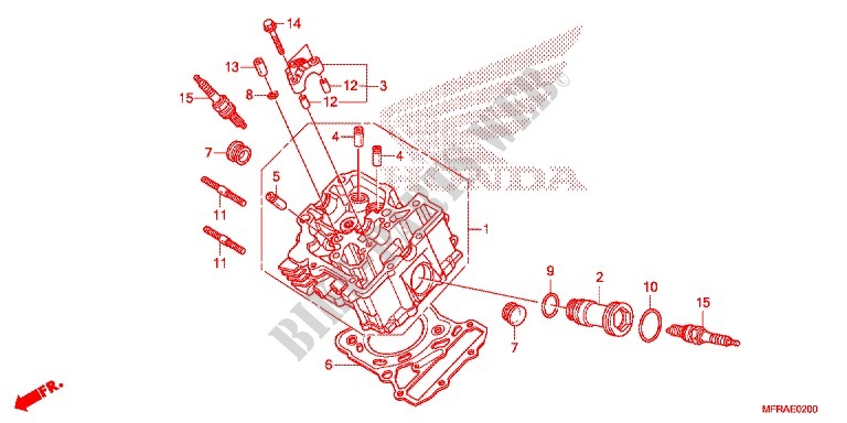 FRONT CYLINDER HEAD for Honda VT 1300 INTERSTATE ABS 2013