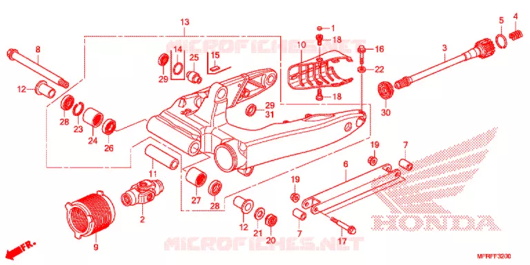 SWINGARM - CHAIN CASE Honda MOTO 1300 VT 2017  VT1300CTAF