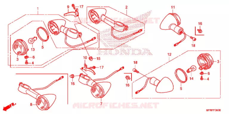 INDICATOR (2) Honda MOTO 1300 VT 2015  VT1300CXF
