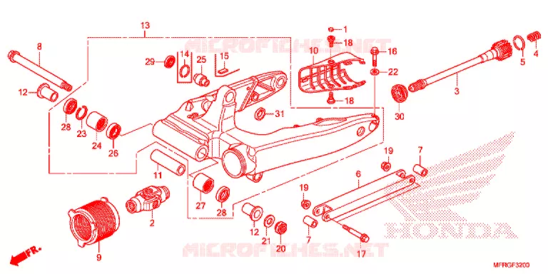 SWINGARM - CHAIN CASE Honda MOTO 1300 VT 2016  VT1300CXG