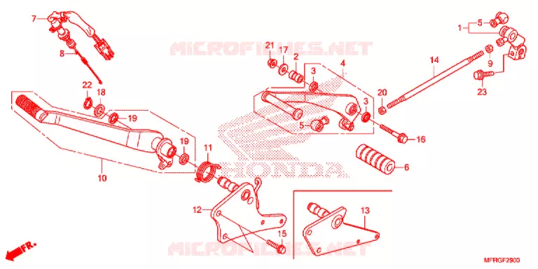 PEDAL Honda MOTO 1300 VT 2016  VT1300CXG