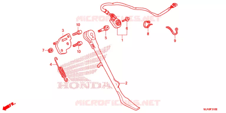 SIDE STAND Honda MOTO 750 SHADOW 2015  VT750C2BF