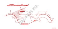 EMBLEM (VT750C/CA/CS) for Honda SHADOW VT 750 AERO ABS GRAY 2014
