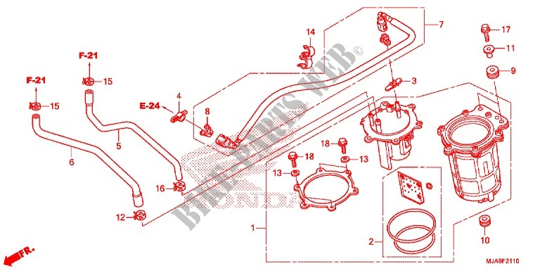 FUEL PUMP for Honda SHADOW VT 750 AERO ABS GRAY 2014