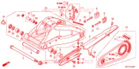 SWINGARM   CHAIN CASE for Honda CBR 1000 ABS RED 2017