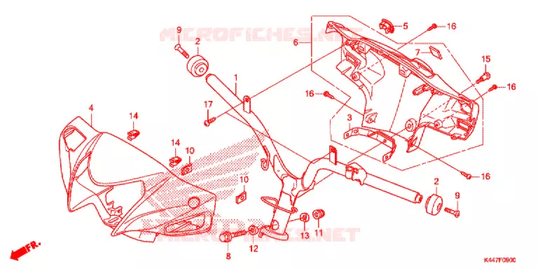 HANDLEBAR - COWL Honda SCOOTER 110 VISION 2017  NSC110MPDH
