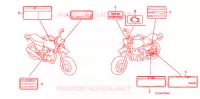 CAUTION LABEL (1) for Honda APE 100 DELUXE 2008