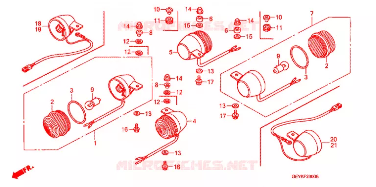 INDICATOR (2) Honda MOTO 100 APE 2017  XZ1009