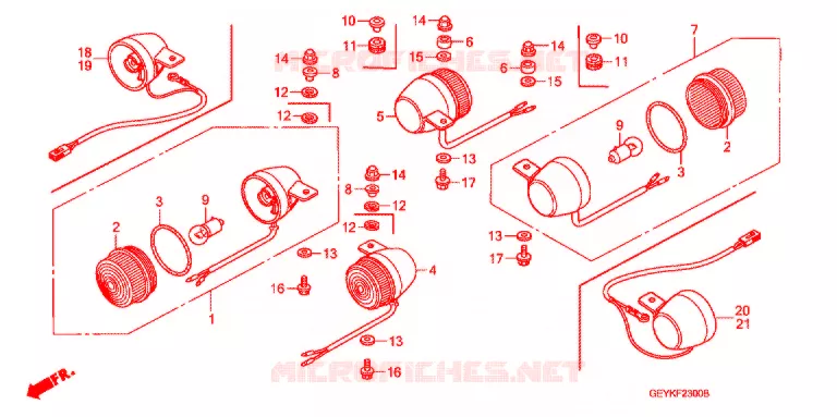 INDICATOR (2) Honda MOTO 100 APE 2012  XZ1009_2J