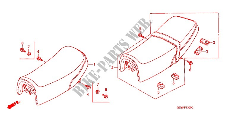 SINGLE SEAT (2) for Honda APE 50 DELUXE Front brake disk 2009