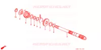 KICKSTARTER AXLE (1) for Honda MONKEY 50 TYPE LA 1981