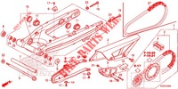 SWINGARM   CHAIN CASE for Honda CRF 250 M RED 2015